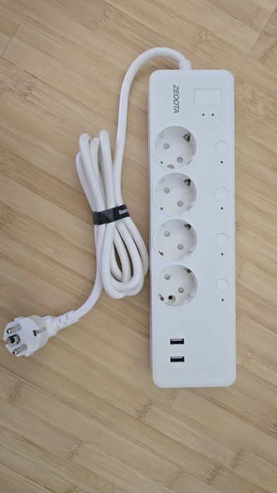 Prelungitor  Smart Zeoota WP30, Wi-Fi, 4 Prize, 16A, 4000W