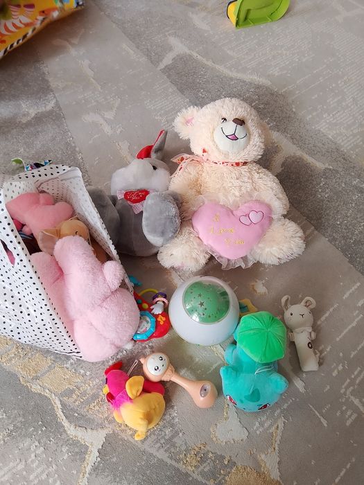 Развивающий коврик, игрушки