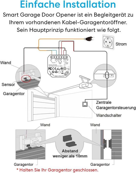 Smart Wi-Fi контролер за гаражна врата,гласово управление с Alexa