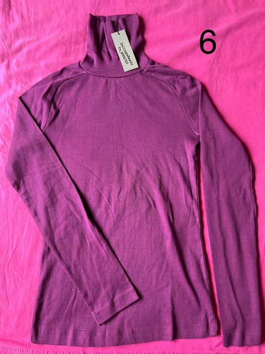 Нови с етикет. Блузи с висока яка, различни цветове, размер S-L.