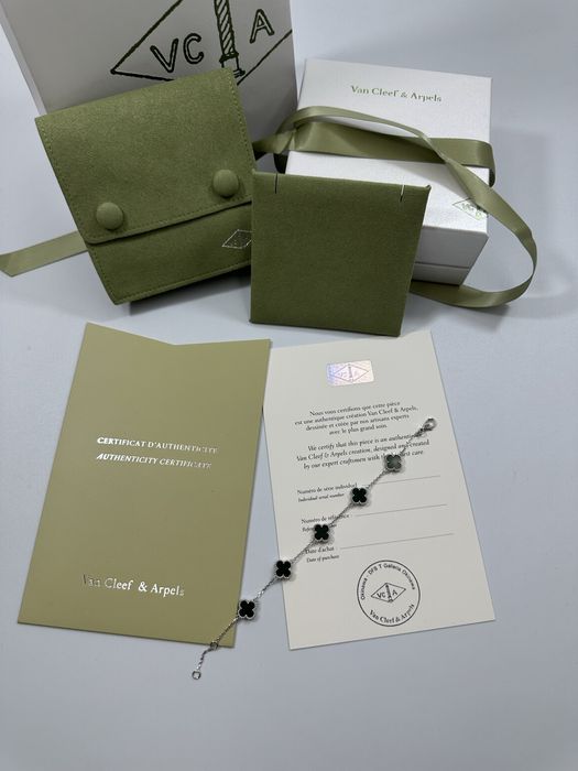 Brățară MINI Van Cleef & Arpels 5 motifs White Gold 750 Malachite