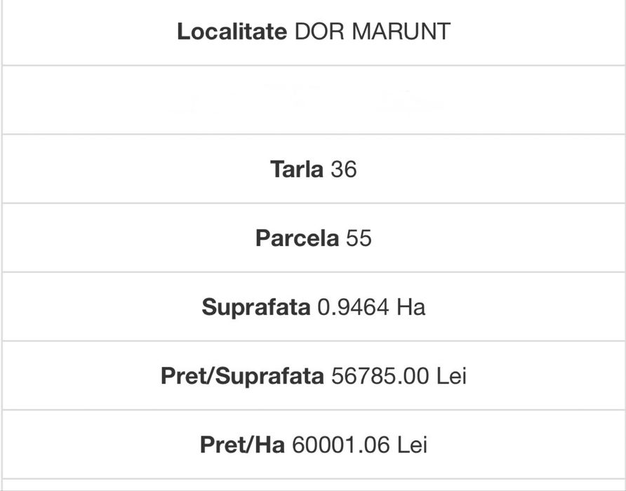 Vand teren agricol Dor Marunt, Jud. Calarasi