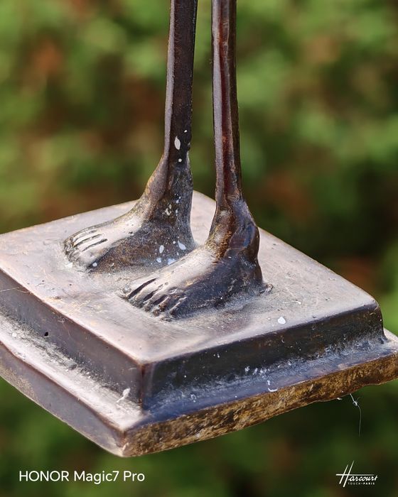 Statuetă alamă  , bărbat gânditor