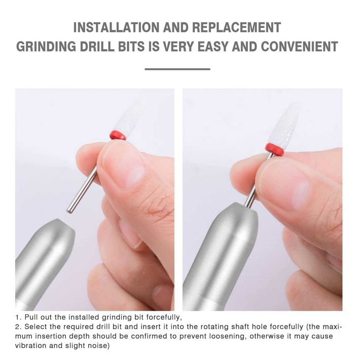 WakeDream 12 в 1 електрическа пила за нокти,скоростта (0-20 000 rpm).