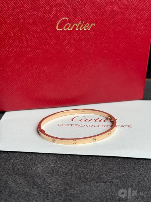 Браслет Cartier Love small model rose gold 6 diamonds