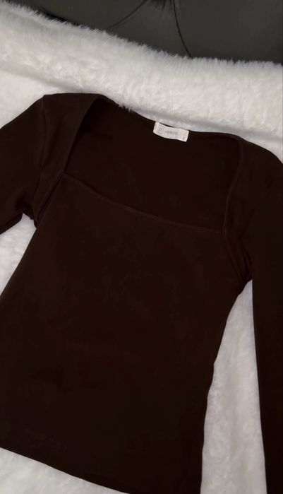 лонгслив цвет кофе