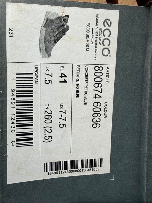 Кроссовки Ecco б/у в хорошем состоянии