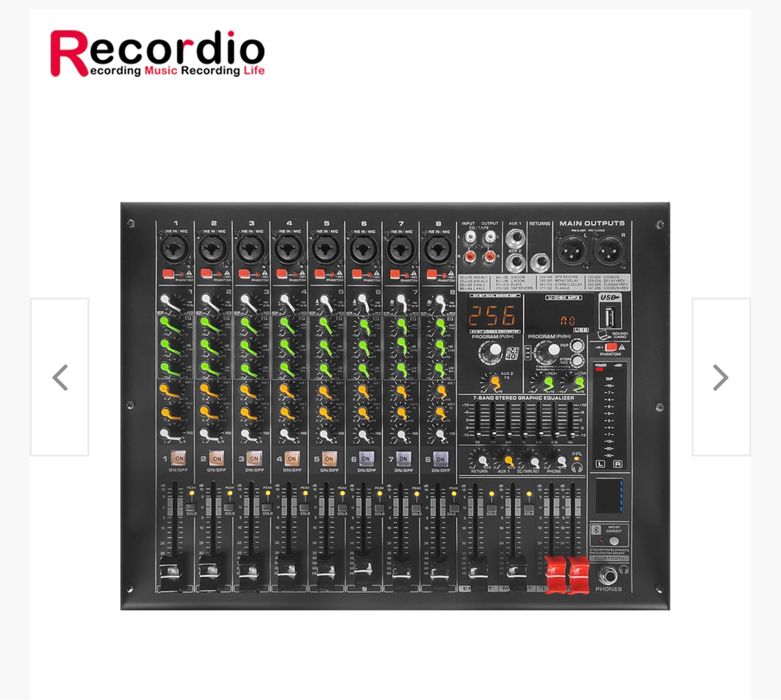 Gax em8 микшер с усилителем 1кват