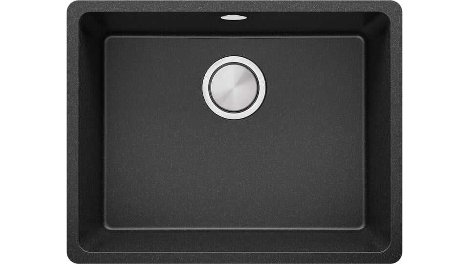графит кухненска мивка за вграждане под плот Венеция 60 560x440 мм