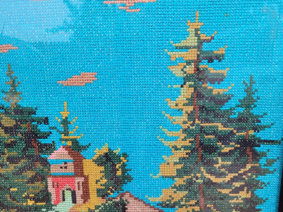 Tablou lucrat manual, 60+ ani vechime