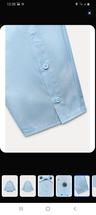 Рубашка со стразами и вышивкой ZARA