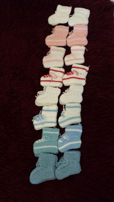 Плетени бебешки терлички- нови