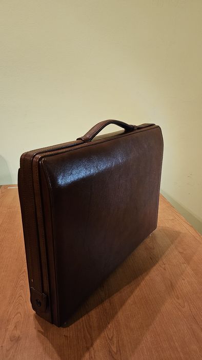 Servietă diplomat piele cu cifru business Franzen (W. Germany)