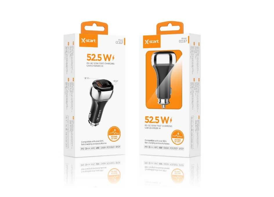 Incarcator auto, Incarcare rapida, Quick Charge 3.0, Negru