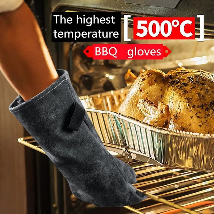 RÖSLE грил ръкавици, 2 части, кожа, сертифицирани, универсален размер