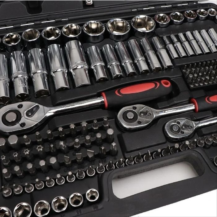 Trusa profesionala Scule/tubulare/chei 216 piese pentru auto service vulcanizare crom/vanadiu