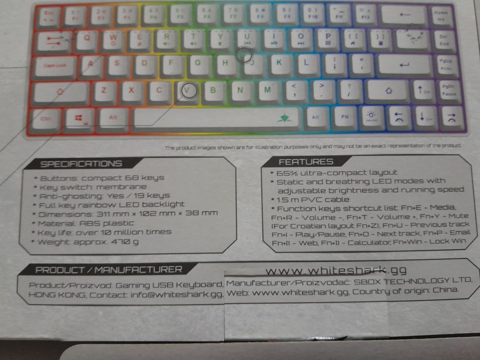Tastaturi RGB Cu mebrană 65% layout
