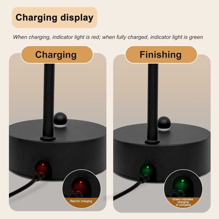 Dreamholder 2 бр. безжична сензорна настолна лампа, LED, 5000 mAh