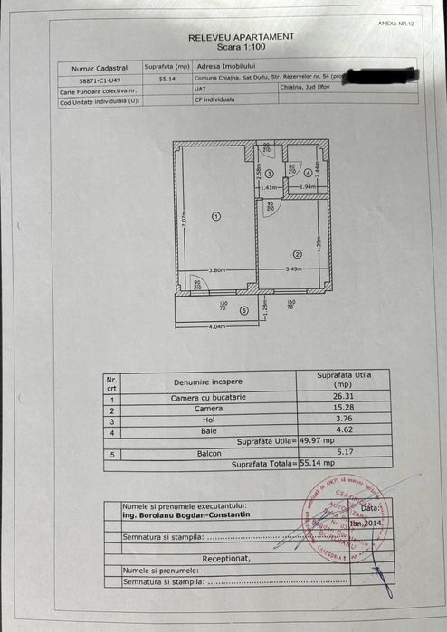 Vand apartament 2 camere Militari Residence
