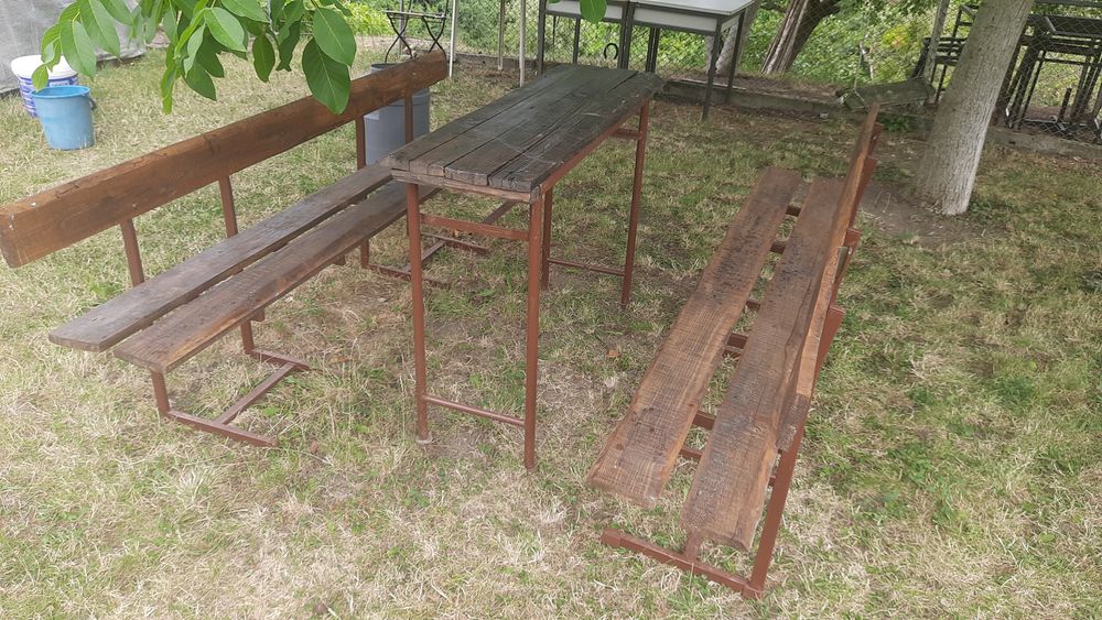 Mobilier gradina mese și scaune schelet metalic  rezistente
