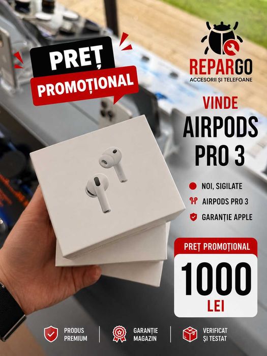 Apple Airpods Pro 3 - noi - Sigilate -