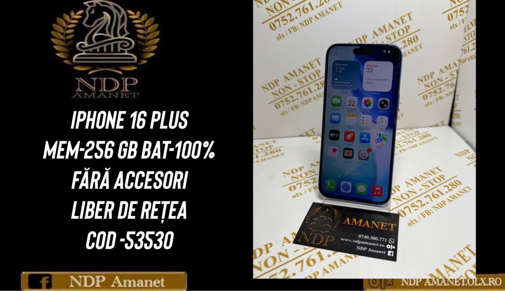 NDP Amanet Braila Iphone 16 Plus (53530)