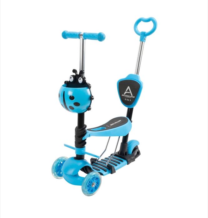 Trotineta 5 in 1 noua, roz sau albastra.
