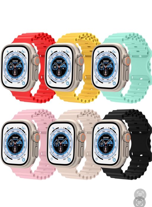 Curea Ceas Apple Watch Husa Folie Silicon Gauri Laterale Compatibila
