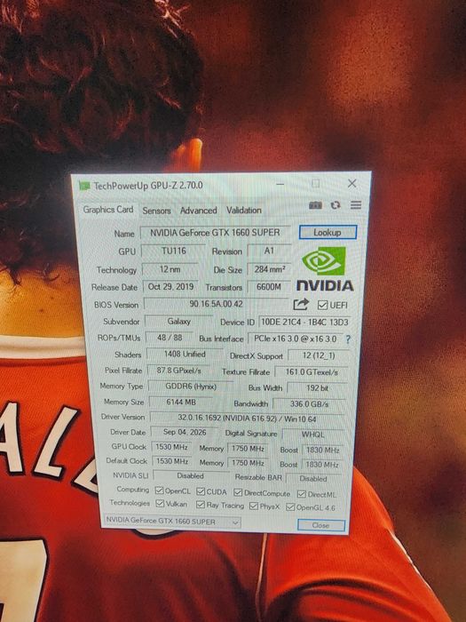 Видеокарта Galax GTX 1660 Super 6GB OC