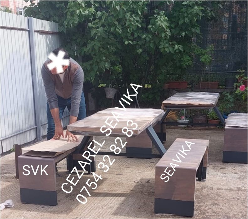 Set masa cu banci  pt terase