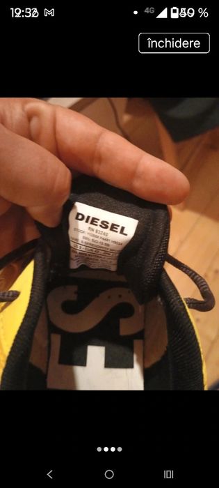 Adidași Diesel S-Serendipity Sport Galben/Negru – Originali, Model Deosebit