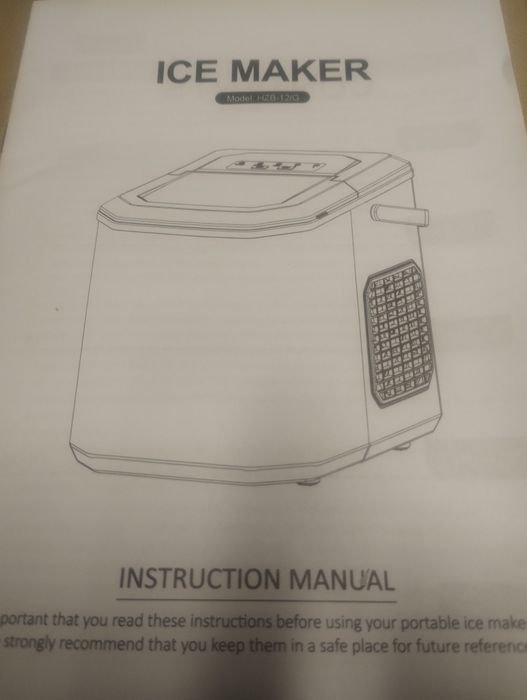 Ледогенератор с капацитет 2L, със самопочистваща се функция, 12kg/24h