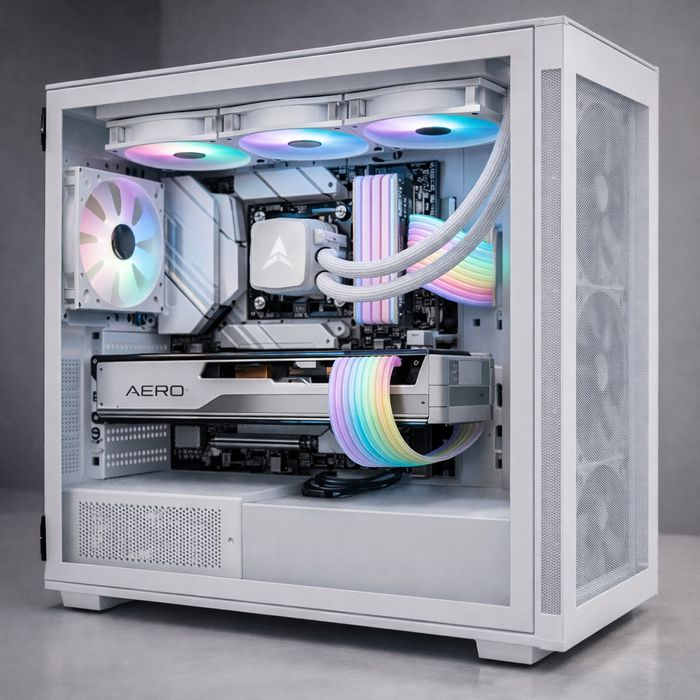 НОВЫЙ Мощный CASE core 7 ultra, MSI Z890, RTX 5070, блок 1050w