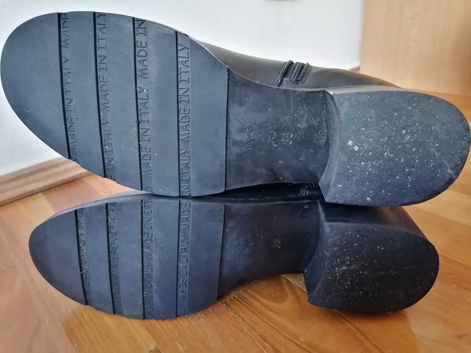 Cizme dama piele Blu Rose 38 fabricate Italia picior ingust