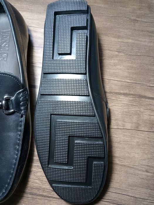 Кожаные мокасины Versace 40 размера