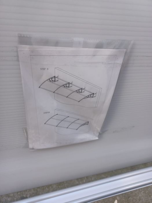 Copertina marchiza policarbonat pentru usi geamuri dim 100 x 300 cm nou pret 550 de lei