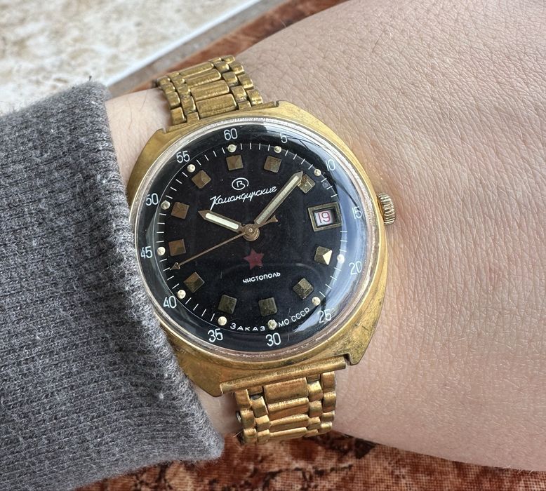 Часовник Командирский,заказ МО СССР,чистополь,механичен,стоп секунда
