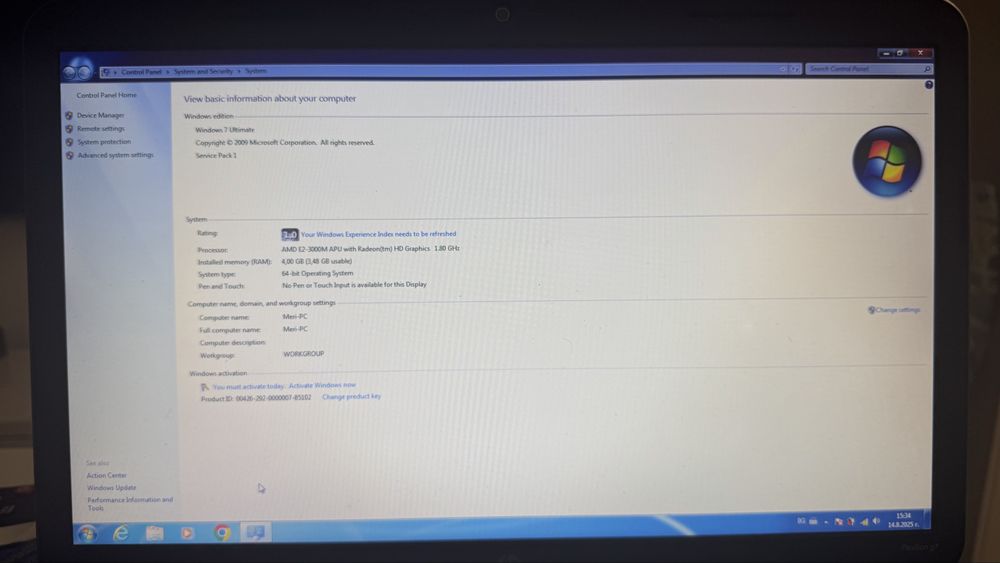Бюджетен лаптоп Acer / Intel i5 / 4GB RAM / Бързо SSD / Оригинално зарядно