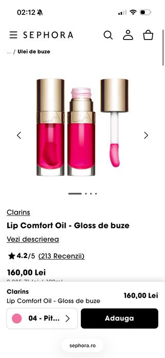 Clarins Lip Comfort Oil noi originale, ulei pentru buze cu efect de hidratare, make up, machiaj buze lip gloss, cosmetice clarins