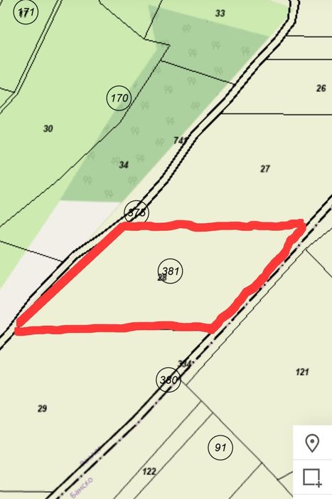 Парцел до Пирин голф