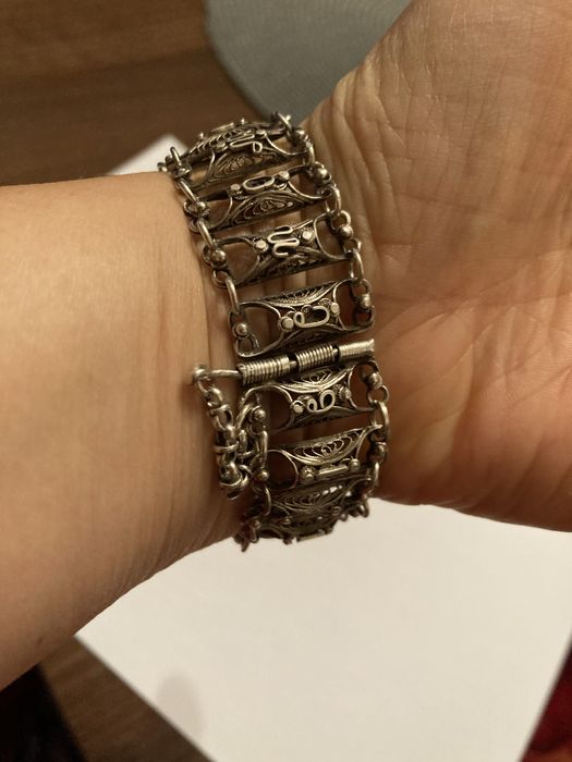 Уникат - сребърна гривна ръчна иработка