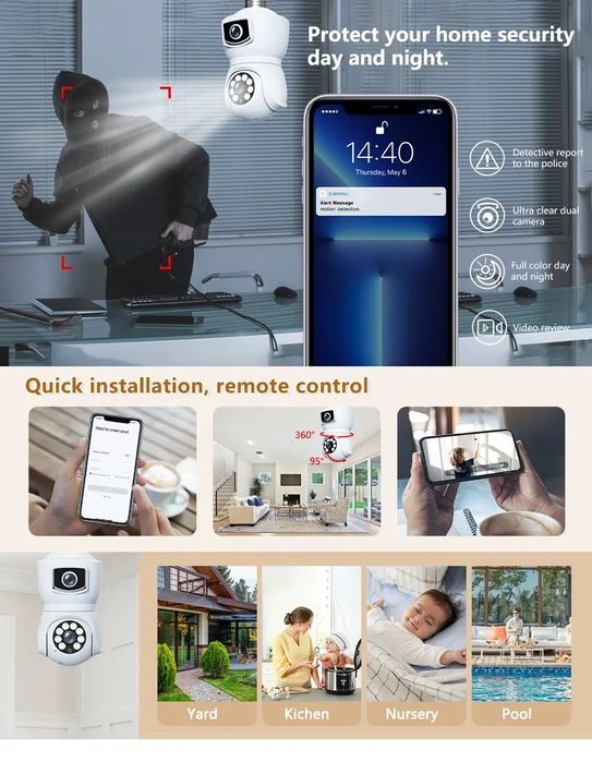 НОВО 8мп. двойна wifi камера