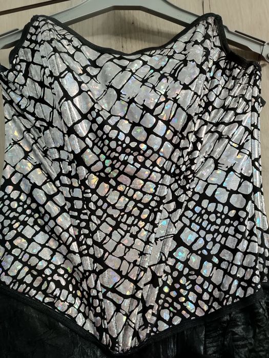 Бална рокля черно и сребърно