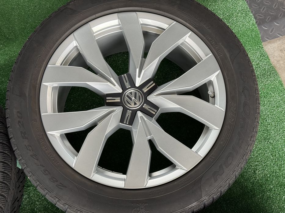 4бр. КАТО НОВИ 20” ОРИГИНАЛНИ Джанти “BRAGA” 5х112 Със Зимни Гуми 285/45R/20 *PIRELLI* за -VW TOUAREG/MERCEDES CLS/AUDI Q7/SQ7/Vag- 9.0Jx20H2, ET33