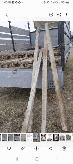 Stîlpi șpalieri șeranpoi de vânzare de beton și metalici zincați