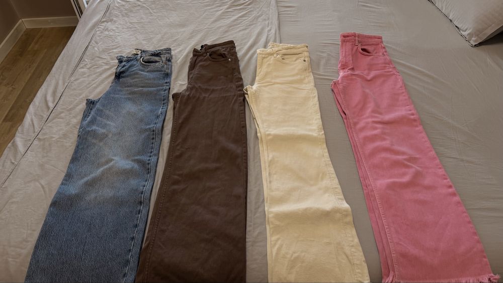 джинсы клеш от 2000тг zara/stradivarius/mango