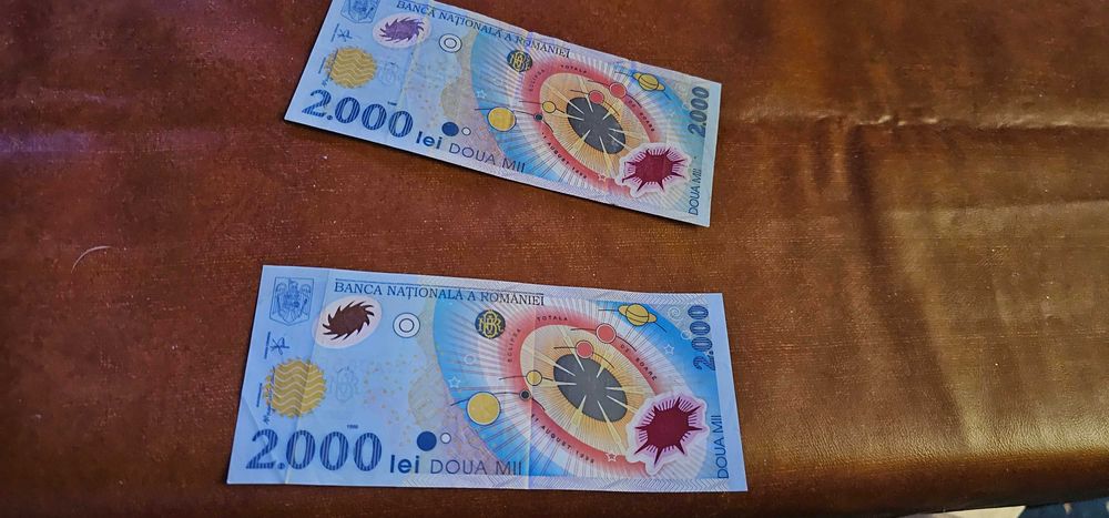 bancnote vechi 2000 lei cu eclipsa
