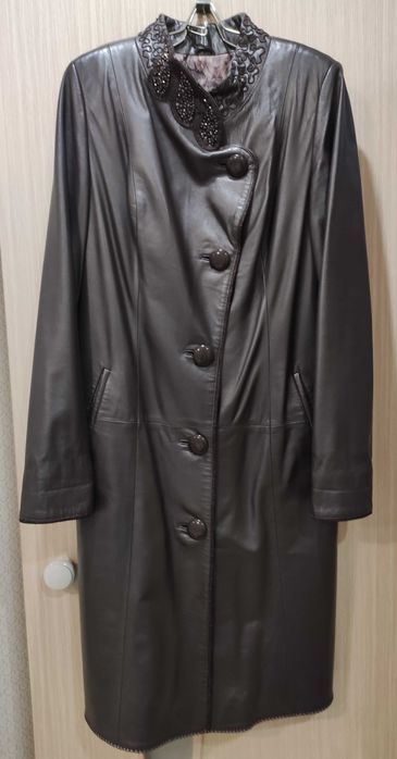 Продам новый кожаный плащ
