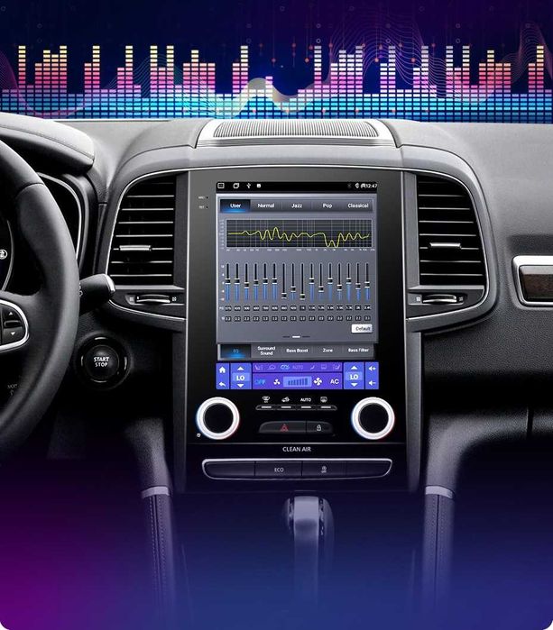 Navigatie Dedicata Tesla Renault Megane/Talisman, BT, Wi-Fi, Carplay