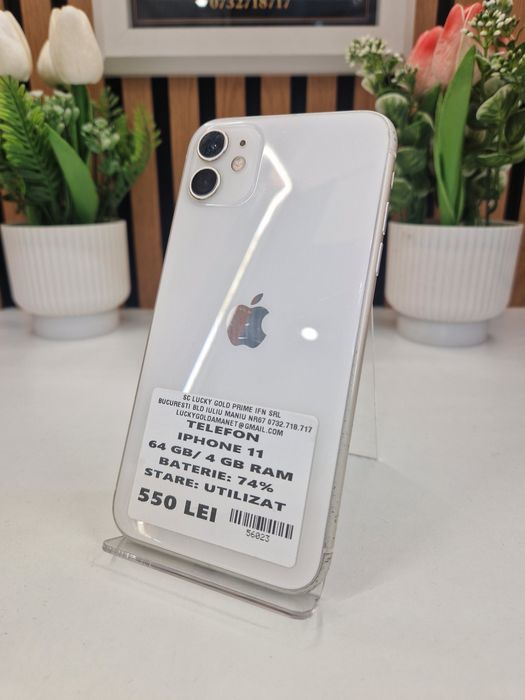 Iphone 11 64GB / 4GB RAM 74% Baterie Garantie! #56023
